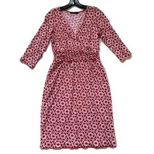 Laundry by Shelli Segal Women's Red & White Floral Printed Dress Size 10